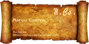 Marcu Cserne névjegykártya